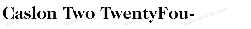 Caslon Two TwentyFou字体转换